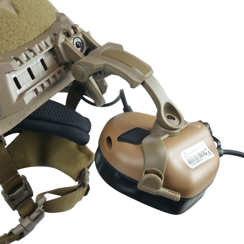 Кріплення Чебурашки для активних наушників EARMOR койот (Ops core arc & team wendy)