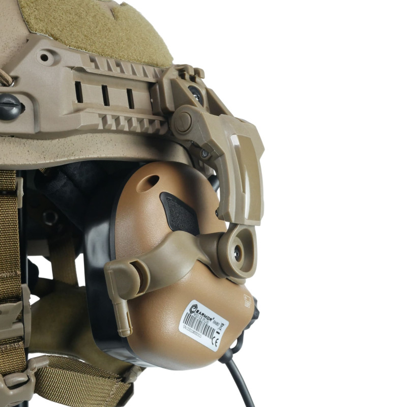 Кріплення Чебурашки для активних наушників EARMOR койот (Ops core arc & team wendy)