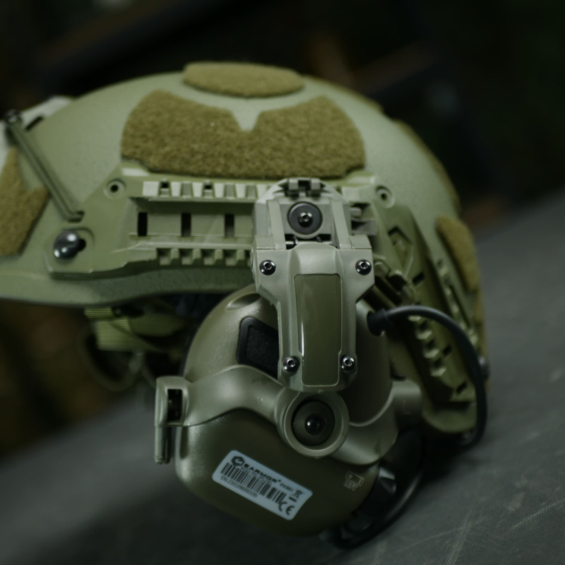 Кріплення Чебурашки для активних наушників EARMOR хакі (Ops core arc & team wendy)