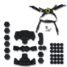 Підвісна система Team Wendy Cam Fit + подушки для шолому чорного кольору Система кріплення для шолому Fast\Mich GEN.4