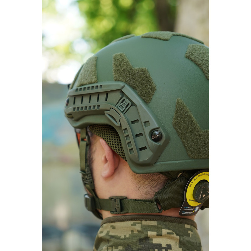 Балістичний шолом покращений FAST PE GEN III AGGRESSIVE Olive L фото №11