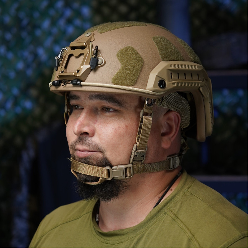 Балістичний шолом покращений FAST PE GEN III AGGRESSIVE Coyote M