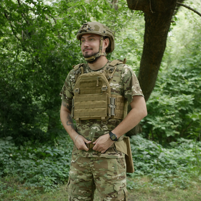 Каремат-сидушка 20mm Kiborg (Койот, з балістичним пакетом 2 класу Militex)