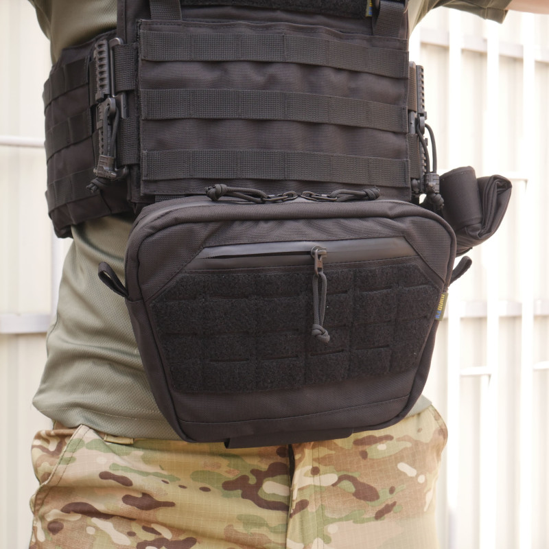 Сумка-напашник Kiborg GU XL (Чорний, з балістичним пакетом 1 класу Militex)