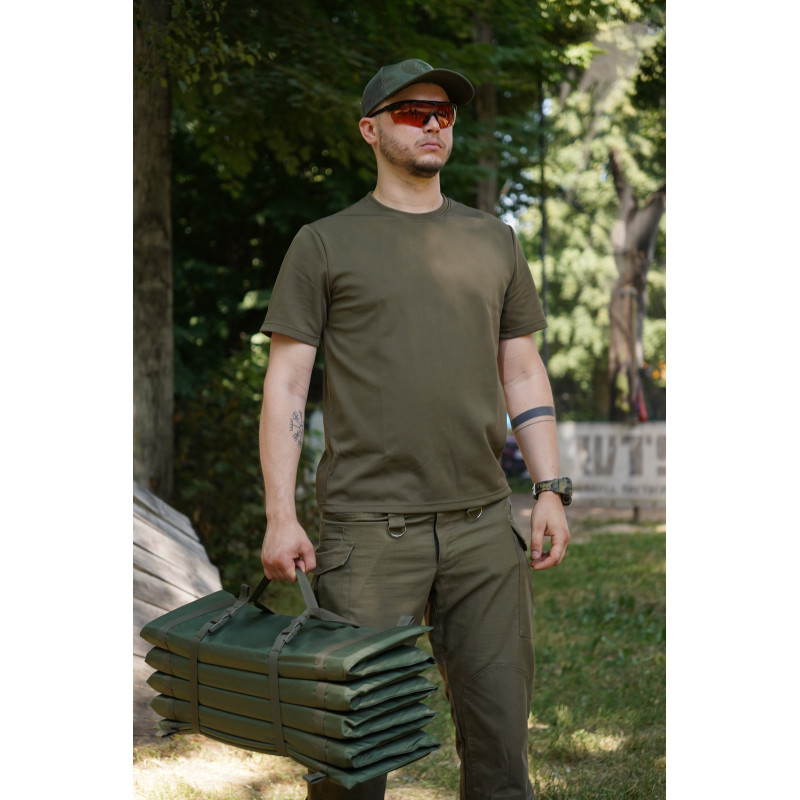 Каремат розкладний похідний посиленний (9 секцій) Oxford Khaki фото №10