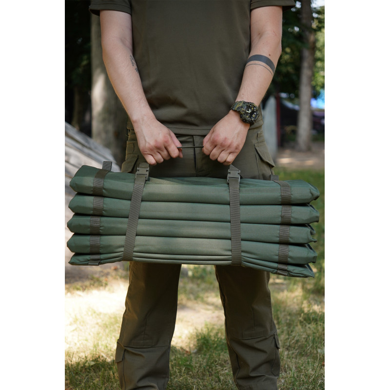 Каремат розкладний похідний посиленний (9 секцій) Oxford Khaki фото №11