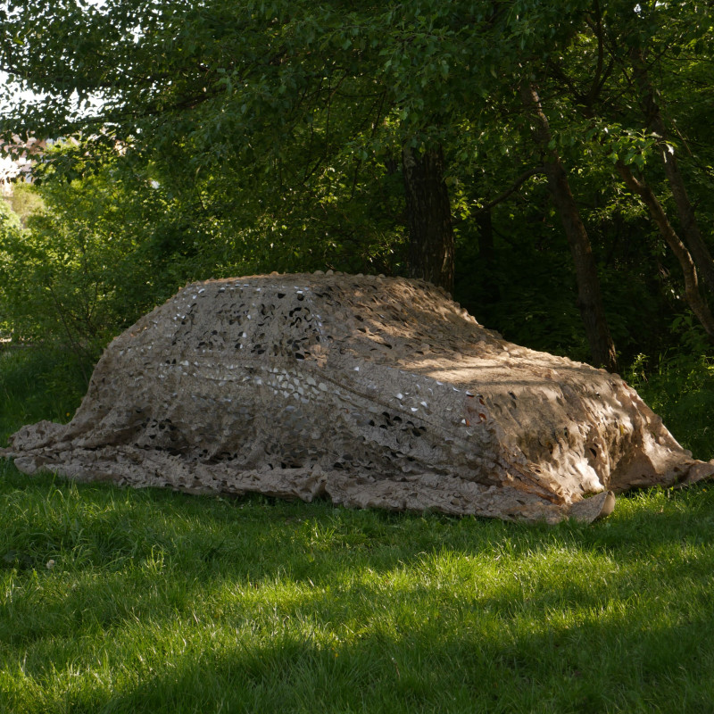 Осеняя маскировочная сетка Militex Дубовые листья 8х10м (площадь 80 кв.м.)