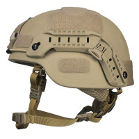 Баллистический Шлем MICH 2000 Helmet PE NIJ IIIA койот. Защитная Каска с Ушами L