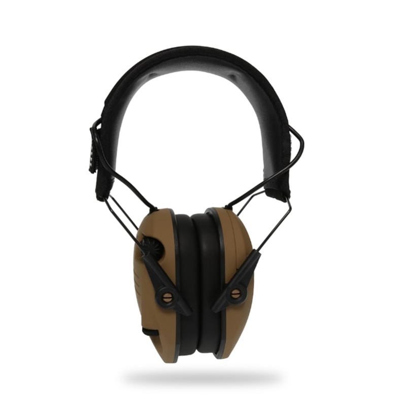 Активні навушники з універсальним кріпленням Walker's Razor Slim Original з патчами (Коричневий)