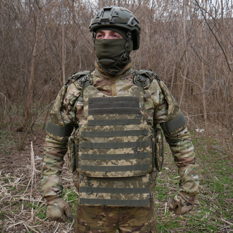 Защита живота Kiborg (Пиксель, с баллистическим пакетом 1 класса Militex)