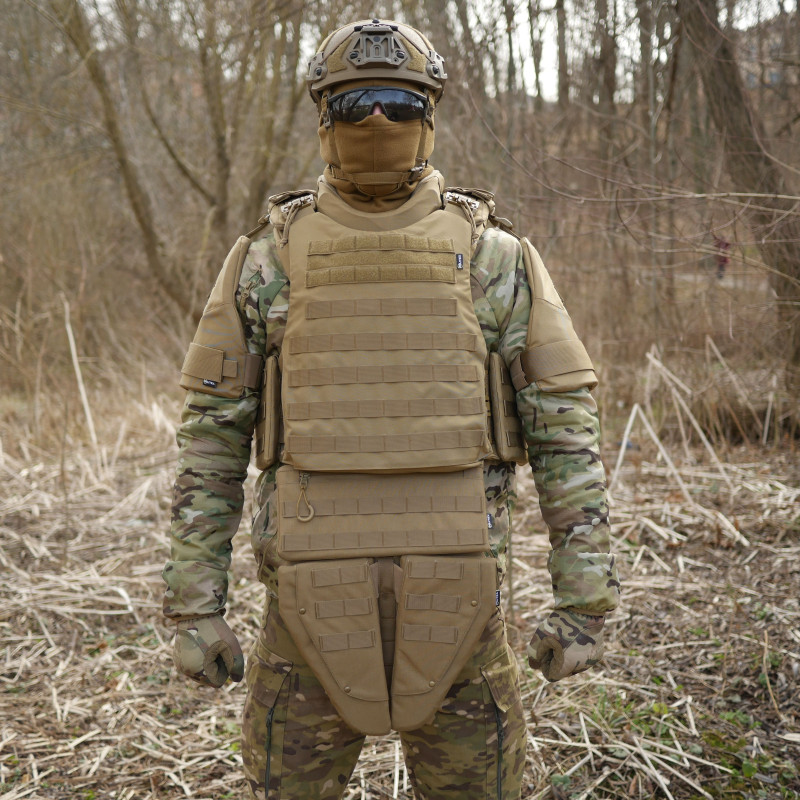 Защита живота Kiborg (Койот, с баллистическим пакетом 1 класса Militex)