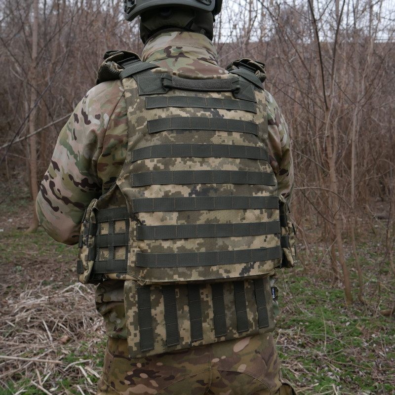 Защита поясницы Kiborg (Пиксель с баллистическим пакетом 1 класса Militex)