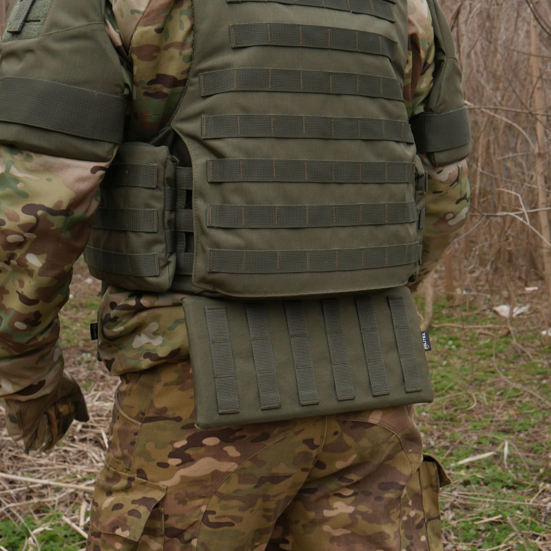 Защита поясницы Kiborg (Хаки, с баллистическим пакетом 1 класса Militex)