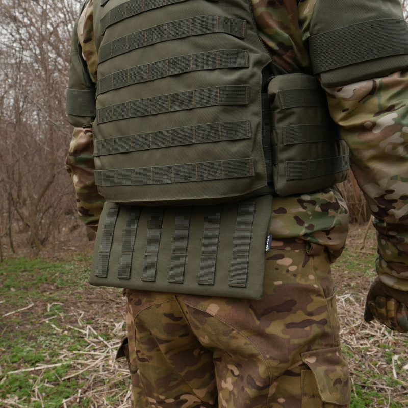 Защита поясницы Kiborg (Хаки, с баллистическим пакетом 1 класса Militex)