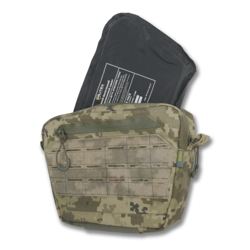 Сумка-напашник Kiborg GU XL (Пиксель, с баллистическим пакетом 1 класса Militex)