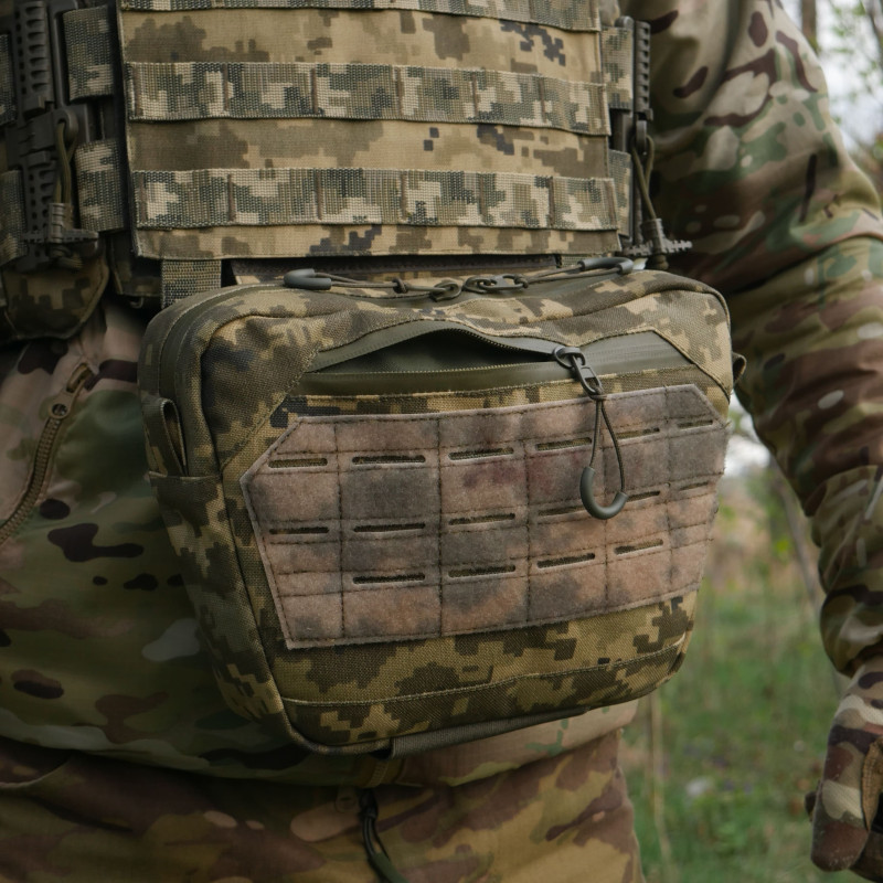 Сумка-напашник Kiborg GU XL (Пиксель, с баллистическим пакетом 1 класса Militex)