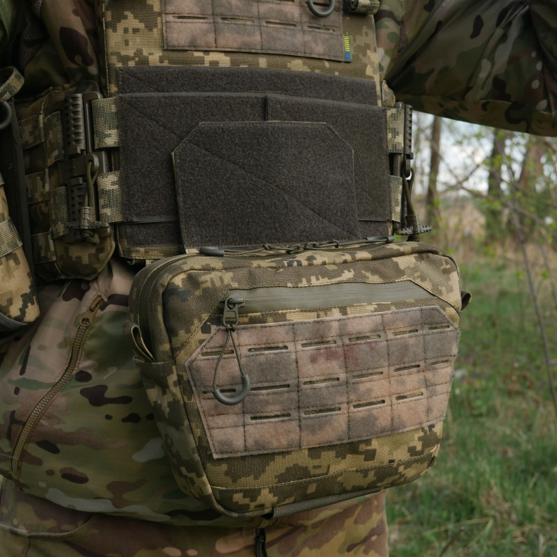 Сумка-напашник Kiborg GU XL (Пиксель, с баллистическим пакетом 1 класса Militex)