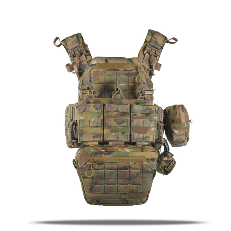 Плитоноска Kiborg GU gen.2 (Мультикам, комплект из 6 подсумков)