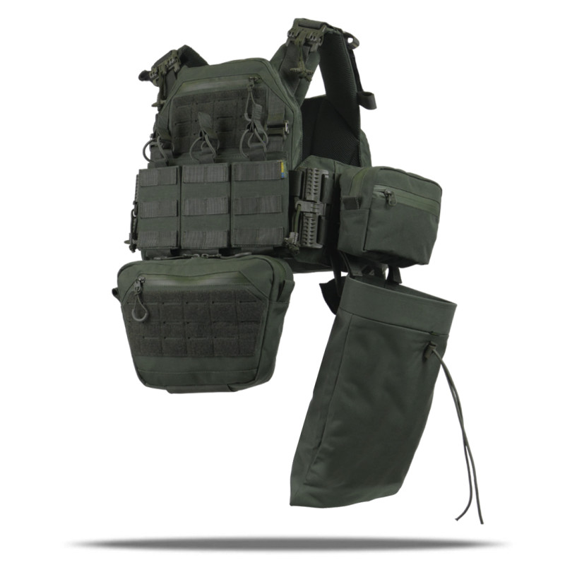 Плитоноска Kiborg GU gen.2 (Хакі, комплект з 6 підсумків)
