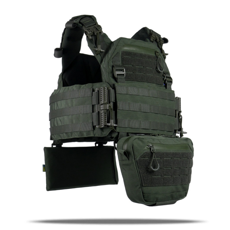 Плитоноска Kiborg GU Gen.2 з 2 підсумками (балістичний захист 2 класу, Хакі)