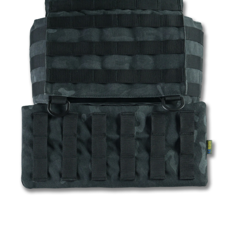 Плитоноска Kiborg GU Gen.2 з 2 підсумками (балістичний захист 1 класу, Чорний мультикам)