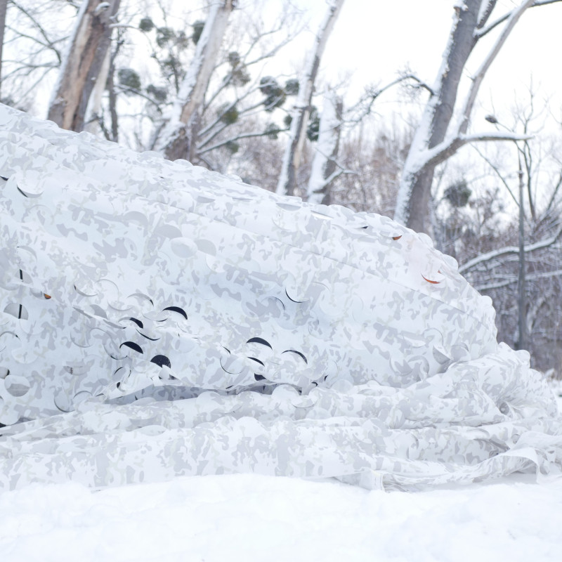 Маскировочная сетка Militex для авто Зимний мультикам 5х8м (площадь 40 кв.м.)