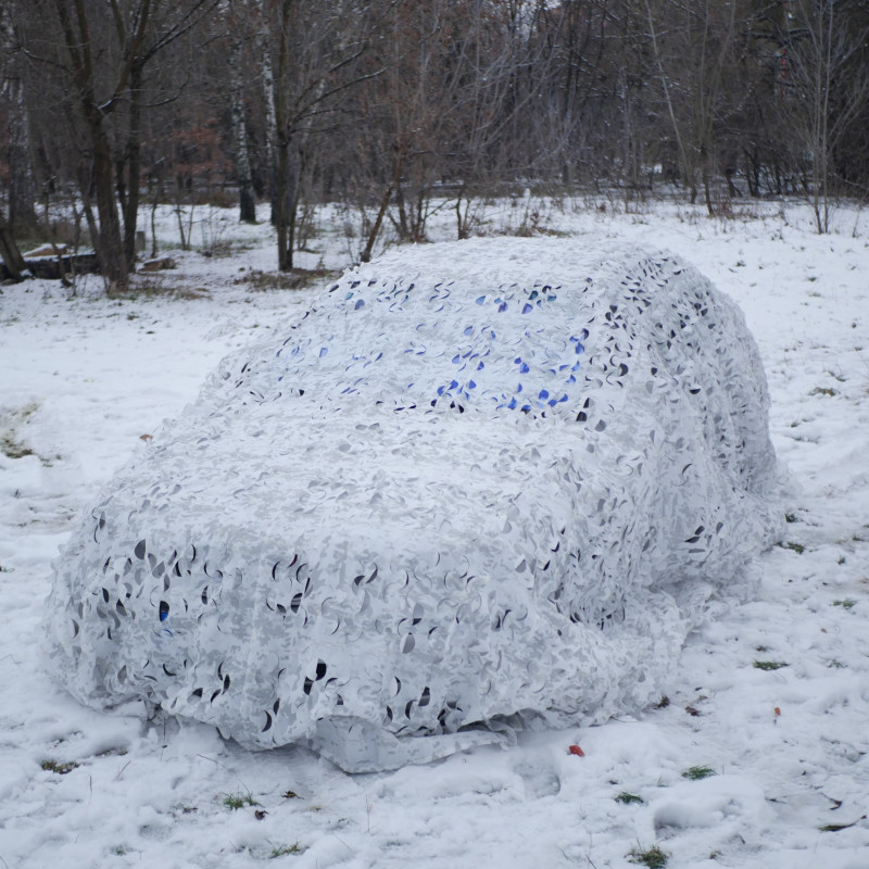 Маскировочная сетка Militex для авто Зимний мультикам 5х7м (площадь 35 кв.м.)