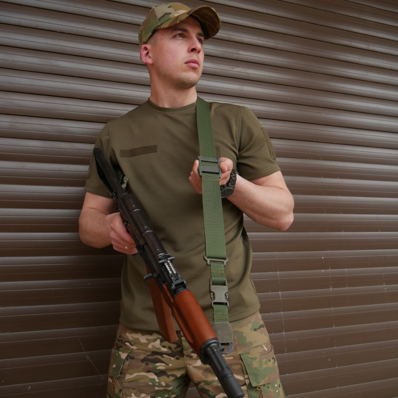 Ремінь 2-точковий Kiborg Gun Sling G-2 із пряжкою швидкого регулювання Triple-X Olive