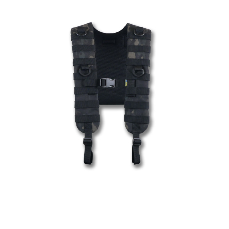 Ремни плечевые (лямки) мягкие для тактических поясов РПС черный мультикам