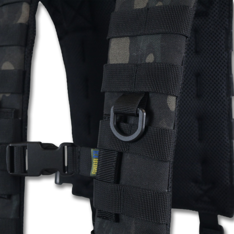 Ремни плечевые (лямки) мягкие для тактических поясов РПС черный мультикам