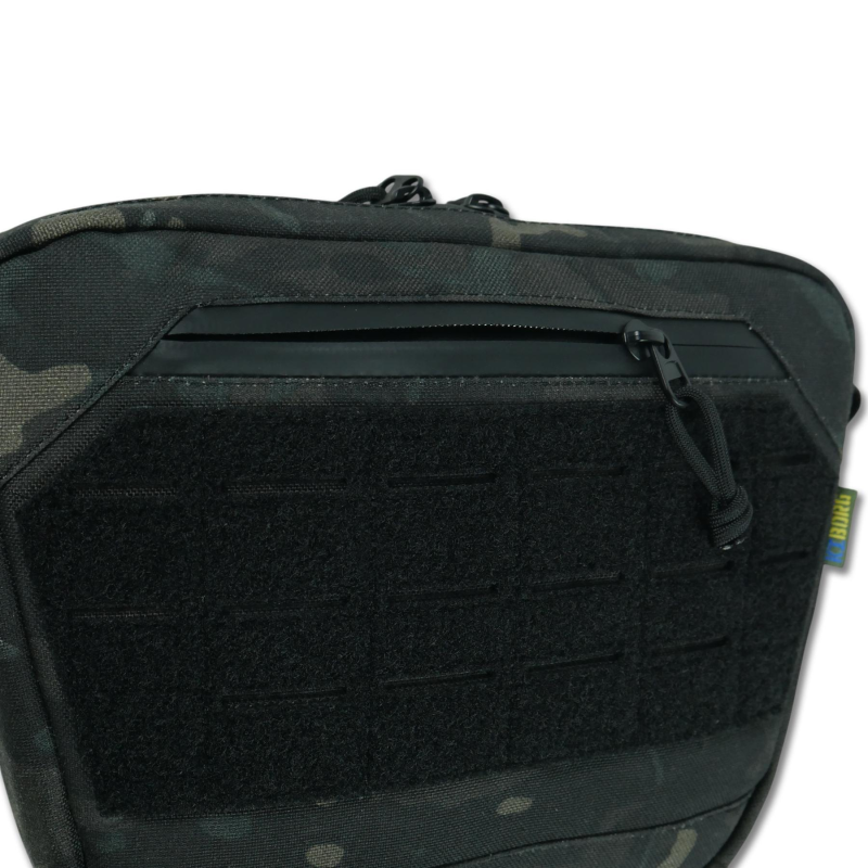 Сумка-напашник M Kiborg с баллистическим пакетом 2 класс защиты PE Militex GU Сordura Black Multicam
