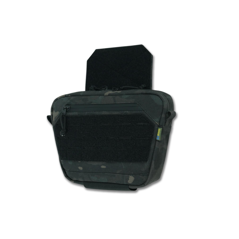 Сумка-напашник M Kiborg с баллистическим пакетом 2 класс защиты PE Militex GU Сordura Black Multicam