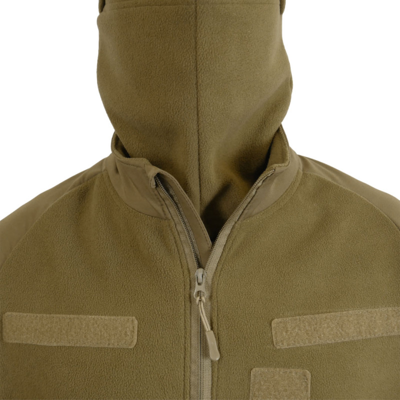 Флісова кофта з Velcro панелями Militex Windproof Coyote mod. 1