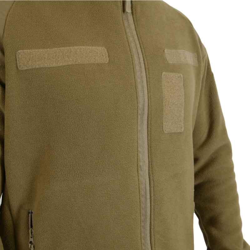 Флісова кофта з Velcro панелями Militex Windproof Coyote mod. 1