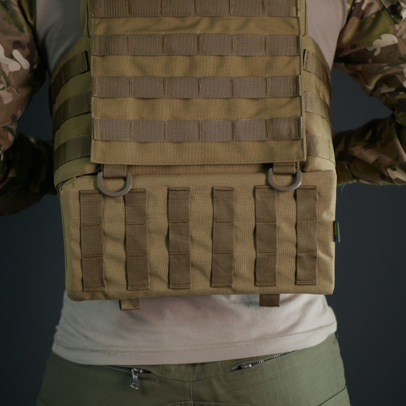 Комплект захист попереку Kiborg GEN.2 + балістичним захистом 1 класу Militex — Койот