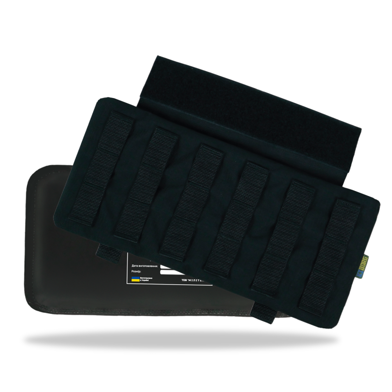 Комплект захист попереку Kiborg GEN.2 + балістичним захистом 1 класу Militex — Чорний