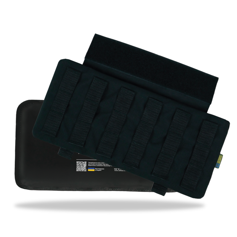 Комплект защита поясницы Kiborg GEN.2 + баллистический пакет 2 класса Militex — Черная 