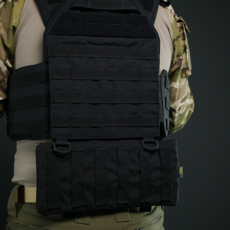 Комплект защита поясницы Kiborg GEN.2 + баллистический пакет 2 класса Militex — Черная 