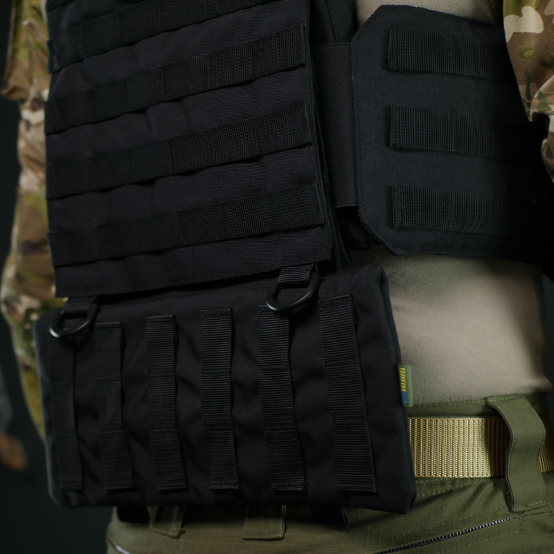 Комплект защита поясницы Kiborg GEN.2 + баллистический пакет 2 класса Militex — Черная 