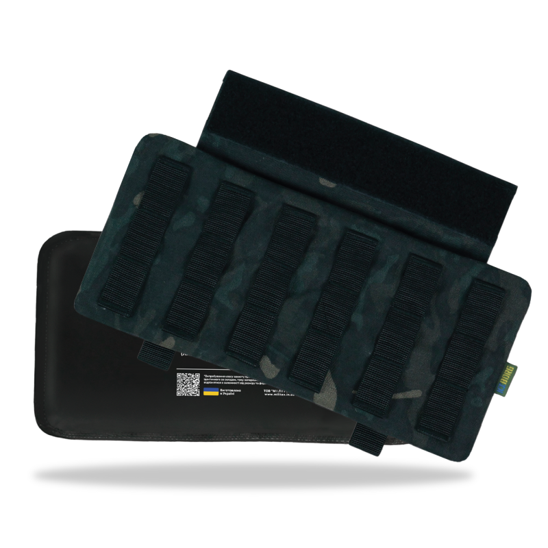 Комплект захист попереку Kiborg GEN.2 + балістичний пакет 2 класу Militex — Чорний Мультикам