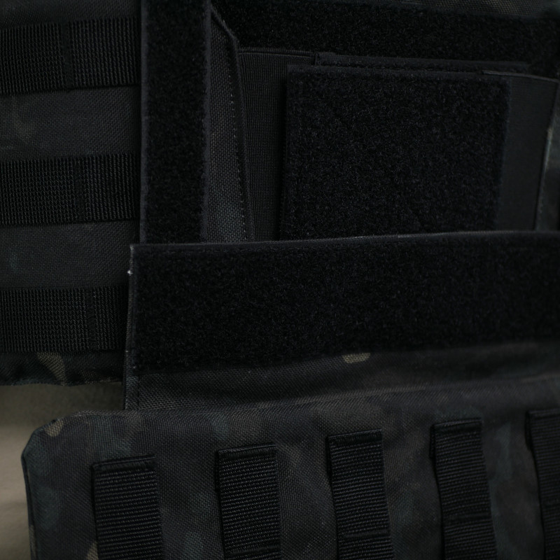 Комплект захист попереку Kiborg GEN.2 + балістичний пакет 2 класу Militex — Чорний Мультикам