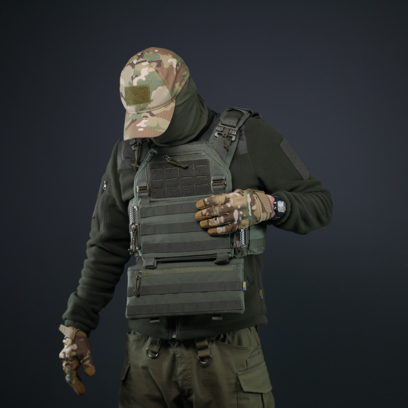 Модульний захисту живота Kiborg GEN.2 з балістичним захистом Militex (2 клас) Хакі