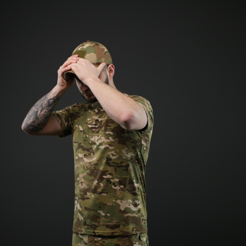 Тактична футболка Militex найк трикотаж | Multicam