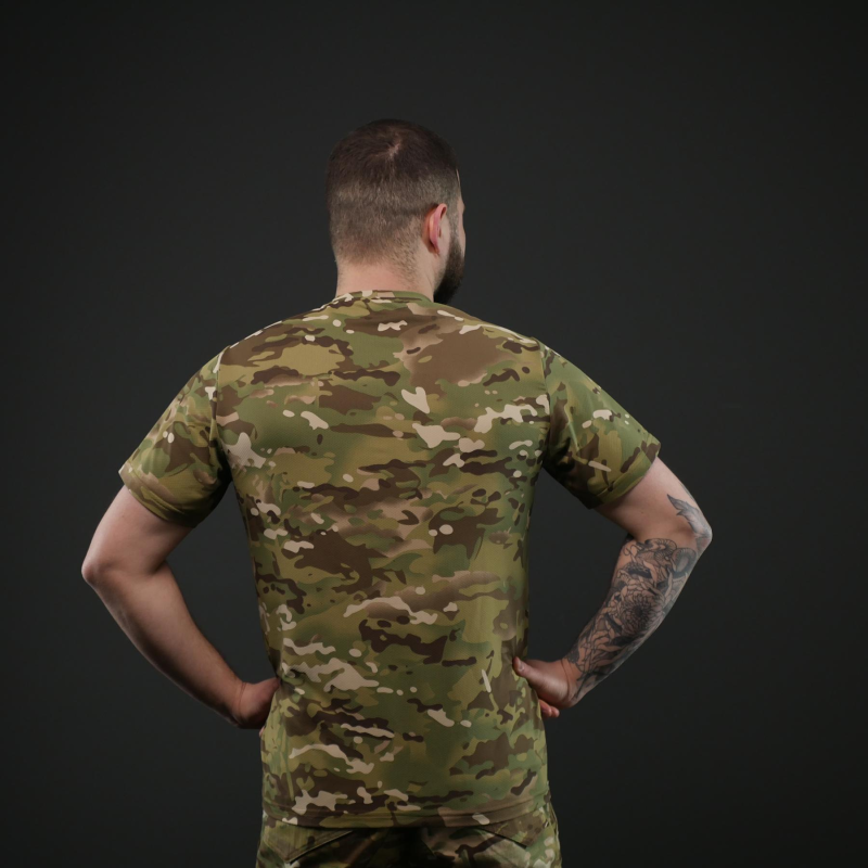 Тактична футболка Militex найк трикотаж | Multicam