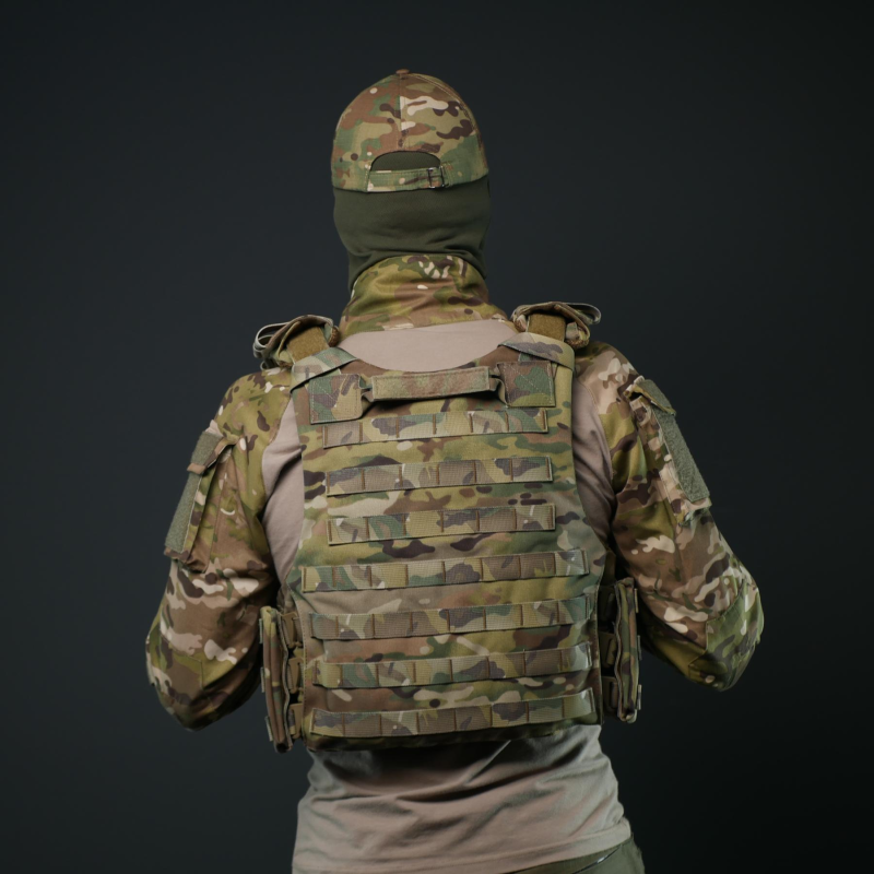 Армейский бронежилет Kiborg GEN.2 с увеличенной площадью защиты Cordura 1000D | Полная модульная система (Мультикам) XL
