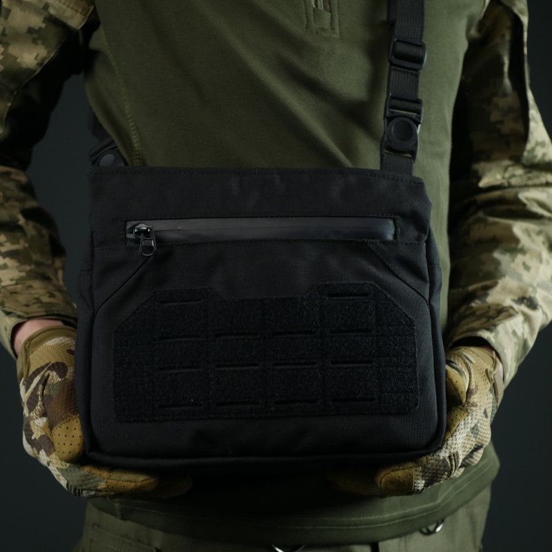 Універсальна смарт-сумка на плече " Tactic city bag" з Cordura — Чорна