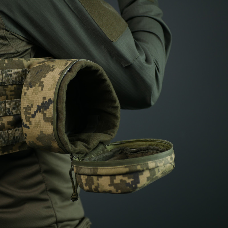 Тактический подсумок для хранения и переноски наушников Sound Guard (M) Пиксель — Kiborg 