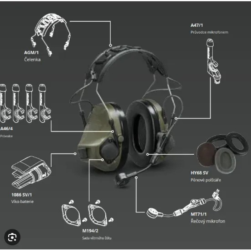 Наушники активные 3M MT14H418A-86 GN PELTOR™ ComTac™ VIII, зеленые, 4-контакт (NATO)