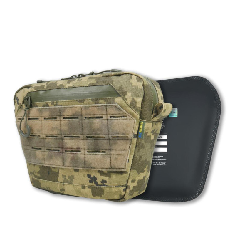 Сумка-напашник Kiborg GU XL (Пиксель, с баллистическим пакетом 2 класса Militex)