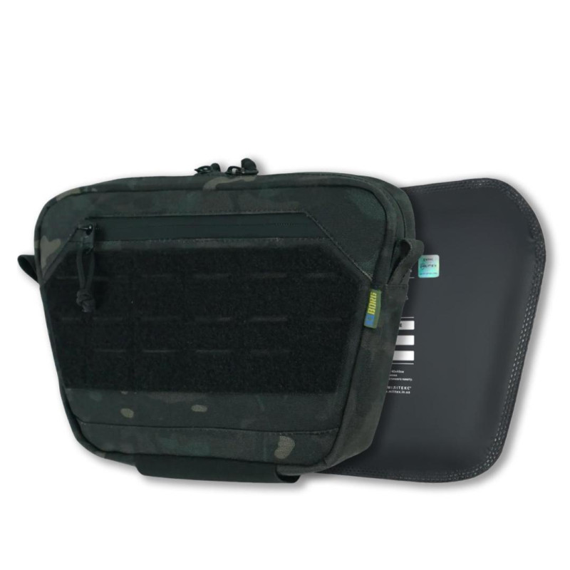 Сумка-напашник Kiborg GU XL (Черный мультикам, с баллистическим пакетом 2 класса Militex)